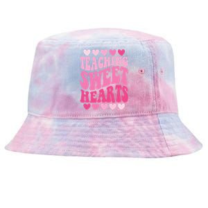 Teaching Sweet Hearts Cute Valentines Day Teacher Tie-Dyed Bucket Hat