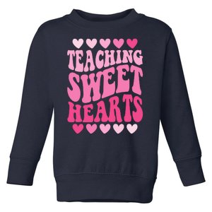 Teaching Sweet Hearts Cute Valentines Day Teacher Toddler Sweatshirt