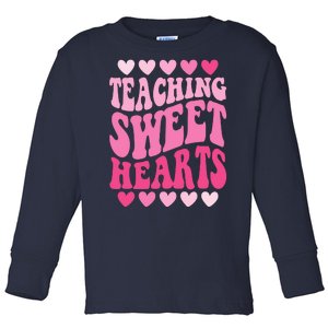 Teaching Sweet Hearts Cute Valentines Day Teacher Toddler Long Sleeve Shirt