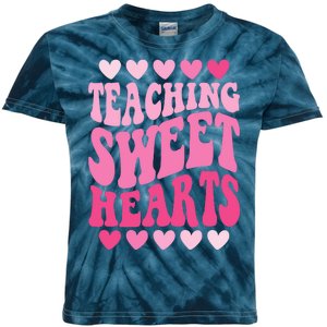 Teaching Sweet Hearts Cute Valentines Day Teacher Kids Tie-Dye T-Shirt