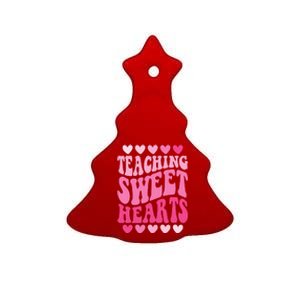 Teaching Sweet Hearts Cute Valentines Day Teacher Ceramic Tree Ornament