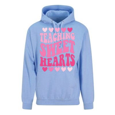 Teaching Sweet Hearts Cute Valentines Day Teacher Unisex Surf Hoodie