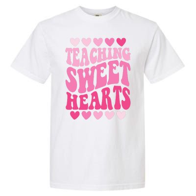 Teaching Sweet Hearts Cute Valentines Day Teacher Garment-Dyed Heavyweight T-Shirt