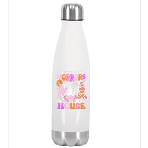 ThereS Some Horrors In This House Funny Halloween Stainless Steel Insulated Water Bottle