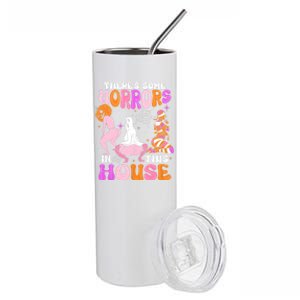 ThereS Some Horrors In This House Funny Halloween Stainless Steel Tumbler