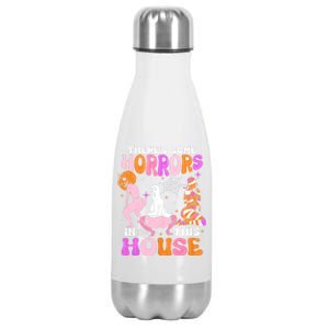 ThereS Some Horrors In This House Funny Halloween Stainless Steel Insulated Water Bottle