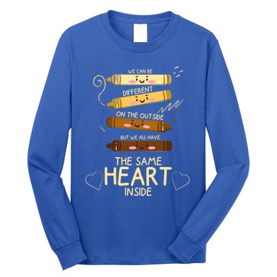 The Same Heart Inside Black History Melanin Gift Long Sleeve Shirt