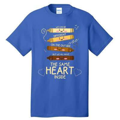 The Same Heart Inside Black History Melanin Gift Tall T-Shirt