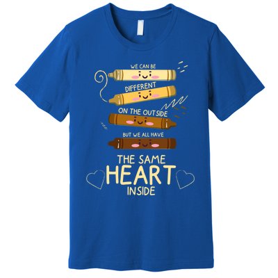 The Same Heart Inside Black History Melanin Gift Premium T-Shirt