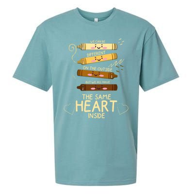 The Same Heart Inside Black History Melanin Gift Sueded Cloud Jersey T-Shirt