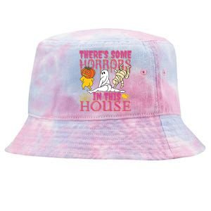 Theres Some Horrors In This House Ghost Pumpkin Halloween Tie-Dyed Bucket Hat