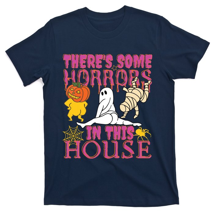 Theres Some Horrors In This House Ghost Pumpkin Halloween T-Shirt