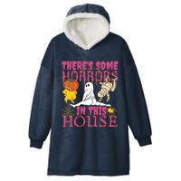 Theres Some Horrors In This House Ghost Pumpkin Halloween Hooded Wearable Blanket