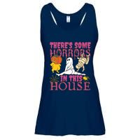 Theres Some Horrors In This House Ghost Pumpkin Halloween Ladies Essential Flowy Tank