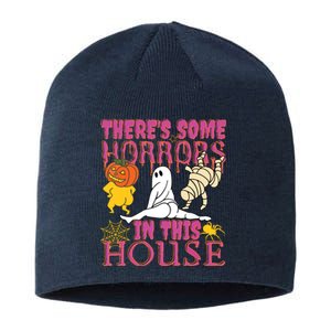 Theres Some Horrors In This House Ghost Pumpkin Halloween Sustainable Beanie