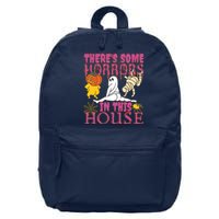 Theres Some Horrors In This House Ghost Pumpkin Halloween 16 in Basic Backpack