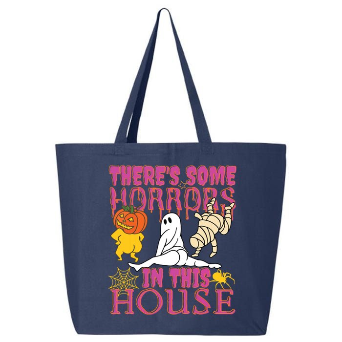 Theres Some Horrors In This House Ghost Pumpkin Halloween 25L Jumbo Tote