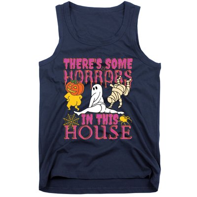 Theres Some Horrors In This House Ghost Pumpkin Halloween Tank Top