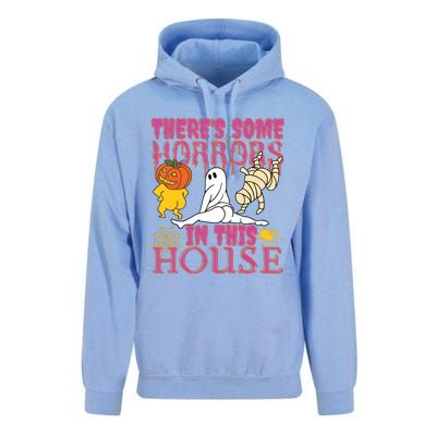 Theres Some Horrors In This House Ghost Pumpkin Halloween Unisex Surf Hoodie