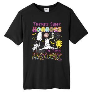 Theres Some Horrors In This House Ghost Pumpkin Halloween Tall Fusion ChromaSoft Performance T-Shirt