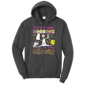 Theres Some Horrors In This House Ghost Pumpkin Halloween Tall Hoodie