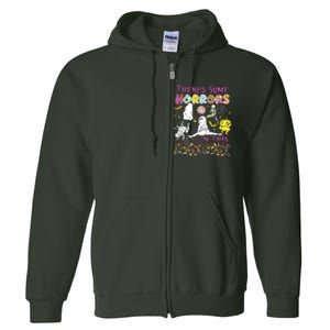 Theres Some Horrors In This House Ghost Pumpkin Halloween Full Zip Hoodie