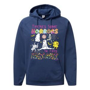 Theres Some Horrors In This House Ghost Pumpkin Halloween Performance Fleece Hoodie