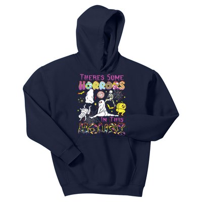 Theres Some Horrors In This House Ghost Pumpkin Halloween Kids Hoodie