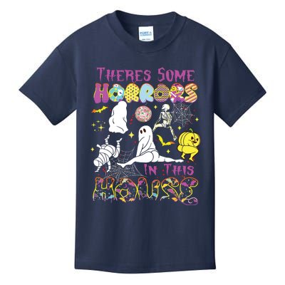 Theres Some Horrors In This House Ghost Pumpkin Halloween Kids T-Shirt