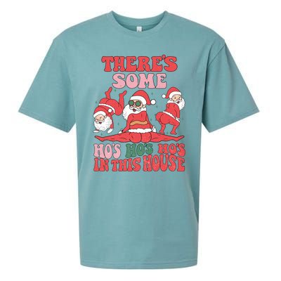 ThereS Some HoS HoS HoS In This House Funny Christmas Meaningful Gift Sueded Cloud Jersey T-Shirt