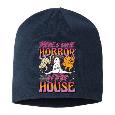 Theres Some Horrors In This House Ghost Pumpkin Halloween Sustainable Beanie