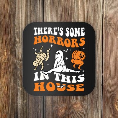 Theres Some Horrors In This House Ghost Pumpkin Halloween Coaster