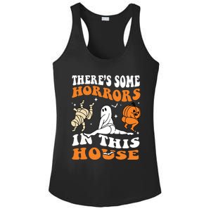 Theres Some Horrors In This House Ghost Pumpkin Halloween Ladies PosiCharge Competitor Racerback Tank