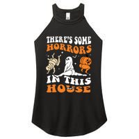 Theres Some Horrors In This House Ghost Pumpkin Halloween Women's Perfect Tri Rocker Tank