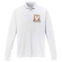 Theres Some Horrors In This House Ghost Pumpkin Halloween Performance Long Sleeve Polo