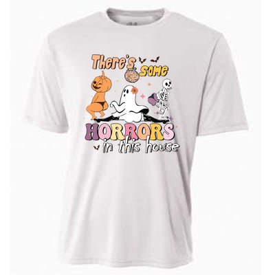 Theres Some Horrors In This House Ghost Pumpkin Halloween Cooling Performance Crew T-Shirt