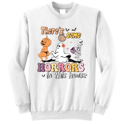 Theres Some Horrors In This House Ghost Pumpkin Halloween Sweatshirt