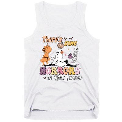 Theres Some Horrors In This House Ghost Pumpkin Halloween Tank Top