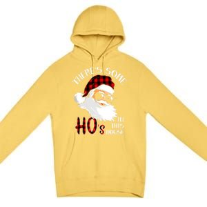 ThereS Some HoS In This House Funny Christmas Santa Gift Premium Pullover Hoodie