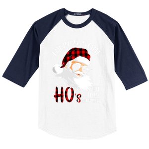 ThereS Some HoS In This House Funny Christmas Santa Gift Baseball Sleeve Shirt