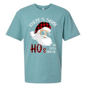 ThereS Some HoS In This House Funny Christmas Santa Gift Sueded Cloud Jersey T-Shirt