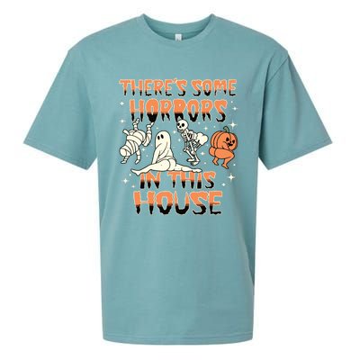 Theres Some Horrors In This House Halloween Gifts Sueded Cloud Jersey T-Shirt