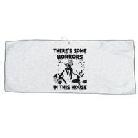 Theres Some Horrors In This House Halloween Witch Spooky Large Microfiber Waffle Golf Towel