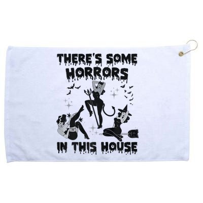 Theres Some Horrors In This House Halloween Witch Spooky Grommeted Golf Towel