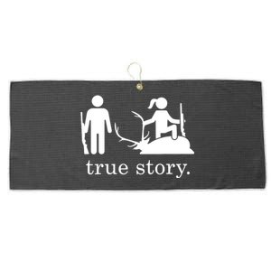 True Story Hunting Lover Hunter Large Microfiber Waffle Golf Towel