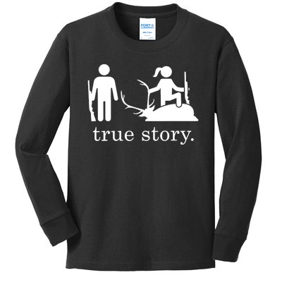 True Story Hunting Lover Hunter Kids Long Sleeve Shirt