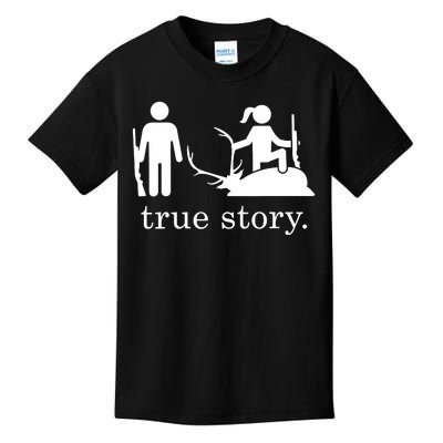 True Story Hunting Lover Hunter Kids T-Shirt