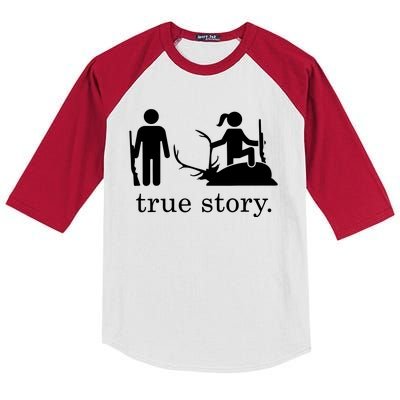 True Story Hunting Lover Hunter Kids Colorblock Raglan Jersey