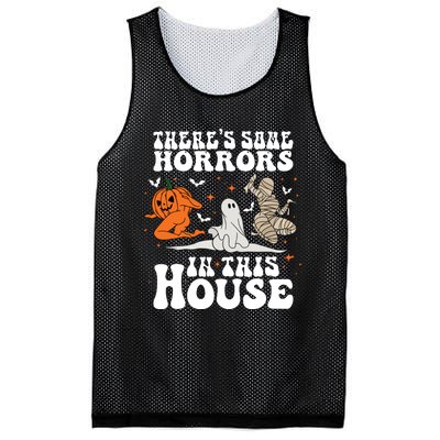 Theres Some Horrors In This House Halloween Mesh Reversible Basketball Jersey Tank