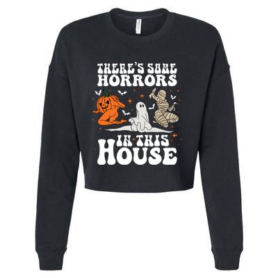 Theres Some Horrors In This House Halloween Cropped Pullover Crew